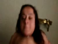 Midget tube sex clip features energetic brunette dwarf moaning as she bounces wildly on dick
